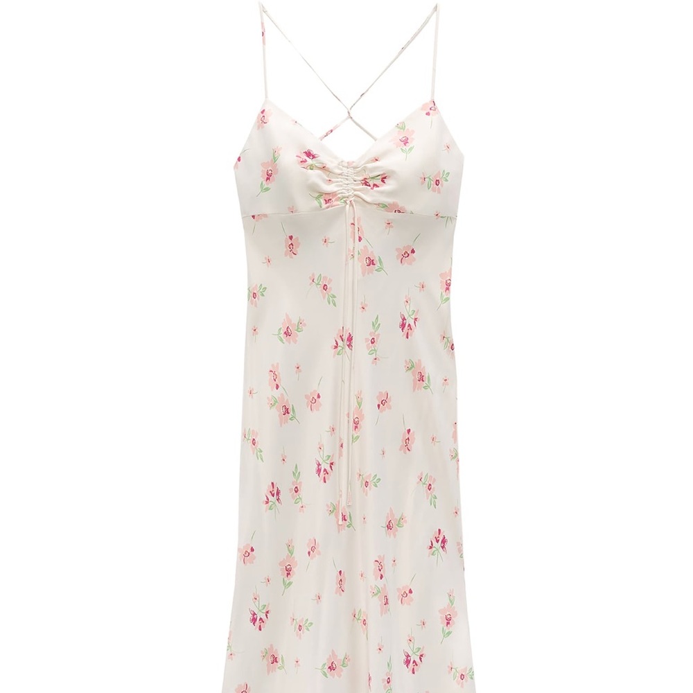 Zara Satin Floral Dress